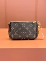 LV Mini Pochette Accessoires Monogram 三合一麻將包-M58009：圖片 4