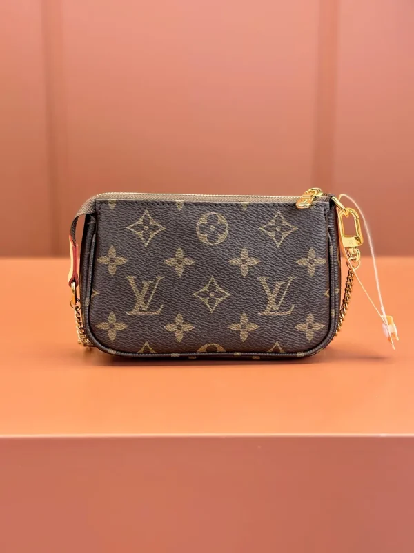 LV Mini Pochette Accessoires Monogram 三合一麻將包-M58009：圖片 4
