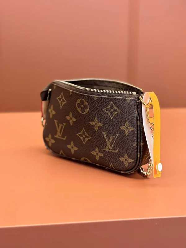 LV Mini Pochette Accessoires Monogram 三合一麻將包-M58009：圖片 6