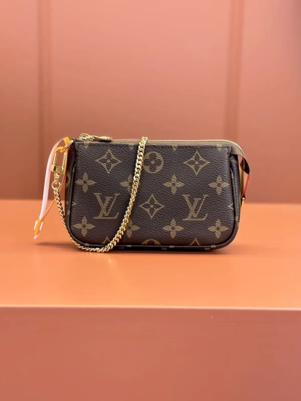 LV Mini Pochette Accessoires Monogram 三合一麻將包-M58009：圖片 3
