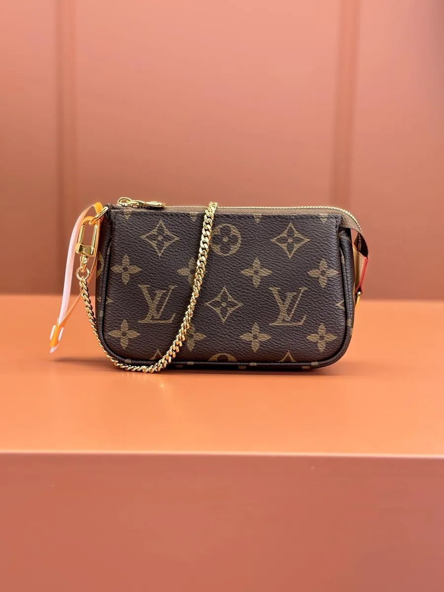 LV Mini Pochette Accessoires Monogram 三合一麻將包-M58009 3 LV Mini Pochette Accessoires Monogram 三合一麻將包-M58009