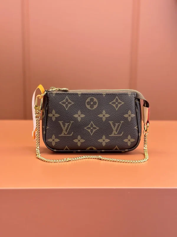 LV Mini Pochette Accessoires Monogram 三合一麻將包-M58009：圖片 2