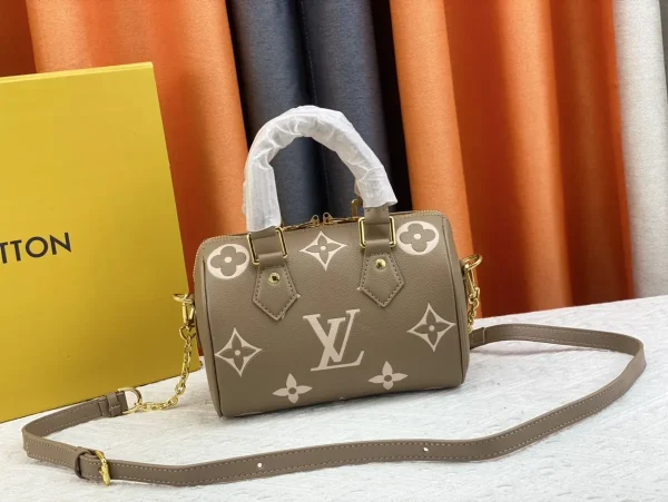 LV Speedy Bandoulière 20 Monogram 壓花EPI皮革 斜揹包-M46575：圖片 2