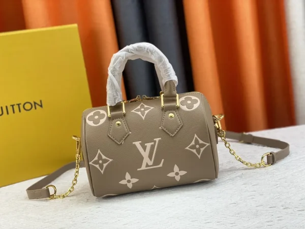 LV Speedy Bandoulière 20 Monogram 壓花EPI皮革 斜揹包-M46575：圖片 3