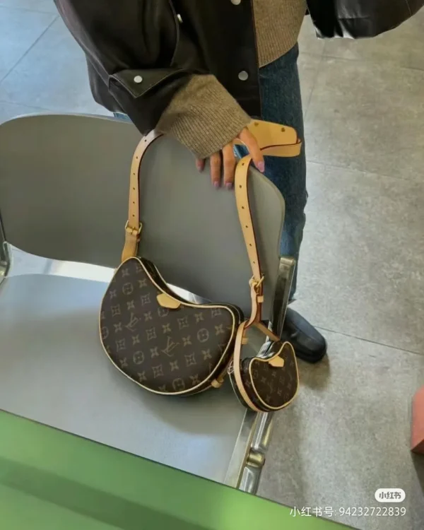 LV 新款 LV RemixCroissant MM Monogram包包-M46828：圖片 21