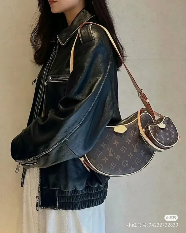 LV 新款 LV RemixCroissant MM Monogram包包-M46828：圖片 9