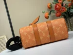 LV Keepall Bandoulière 25 男士橙色印花斜揹包-M31044：圖片 3