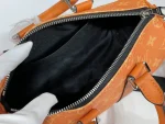 LV Keepall Bandoulière 25 男士橙色印花斜揹包-M31044：圖片 9