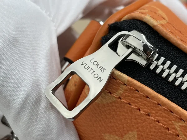 LV Keepall Bandoulière 25 男士橙色印花斜揹包-M31044：圖片 8
