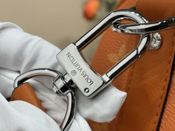 LV Keepall Bandoulière 25 男士橙色印花斜揹包-M31044：圖片 7