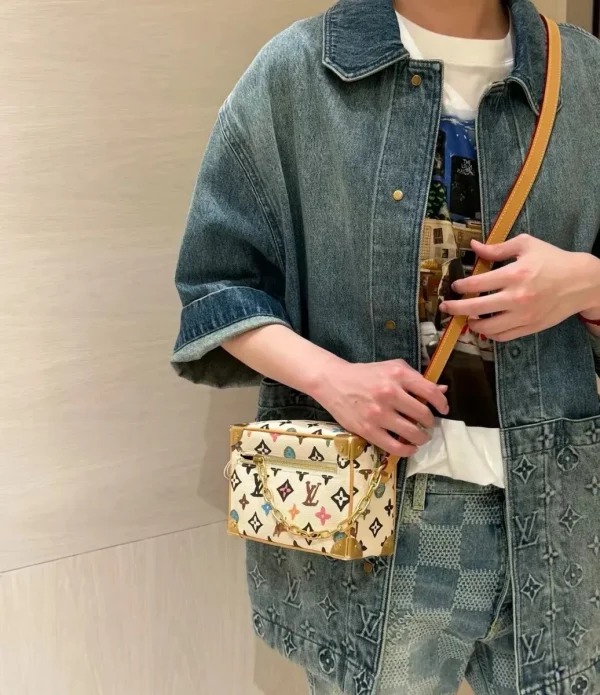 LV Mini Soft Trunk Monogram 盒子 男女通用斜揹包-M25132：圖片 9