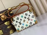 LV Mini Soft Trunk Monogram 盒子 男女通用斜揹包-M25132：圖片 29