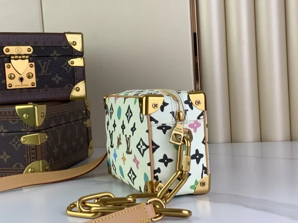 LV Mini Soft Trunk Monogram 盒子 男女通用斜揹包-M25132：圖片 28