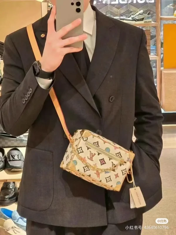 LV Mini Soft Trunk Monogram 盒子 男女通用斜揹包-M25132：圖片 24
