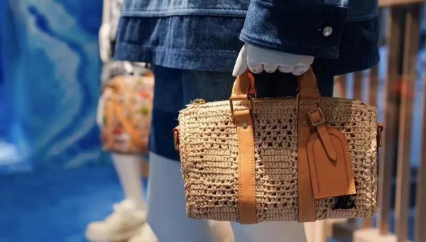 LV Keepall Bandoulière Damier Raffia 旅行包25-M25010：圖片 6