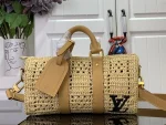 LV Keepall Bandoulière Damier Raffia 旅行包25-M25010：圖片 7
