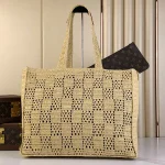 LV Summer Shopper 托特 MM Damier Raffia 托特包包-M25008：圖片 22