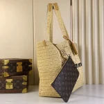 LV Summer Shopper 托特 MM Damier Raffia 托特包包-M25008：圖片 21
