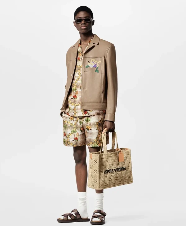 LV Summer Shopper 托特 MM Damier Raffia 托特包包-M25008：圖片 15