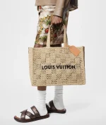 LV Summer Shopper 托特 MM Damier Raffia 托特包包-M25008：圖片 12