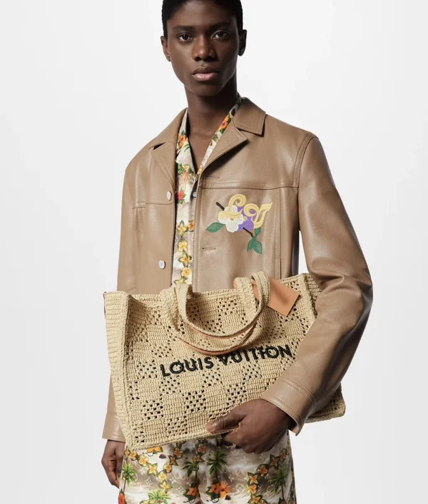 LV Summer Shopper 托特 MM Damier Raffia 托特包包-M25008：圖片 11