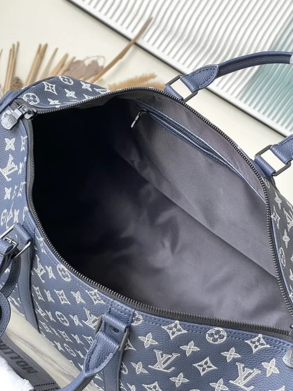 LV Keepall Bandoulière 50 Monogram Shadow 斜挎包 旅行袋-M24953：圖片 6
