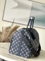 LV Keepall Bandoulière 50 Monogram Shadow 斜挎包 旅行袋-M24953：圖片 3