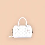 LV Speedy Bandoulière 20 白色印花側揹包-M11276