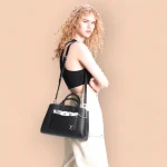 LV Marelle MM黑色紋理 肩背 手提托特包包-M59954：圖片 14