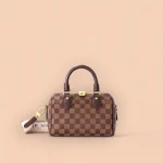 LV Speedy Bandoulière 20 棋盤 波士頓 旅行斜挎包包-N40489