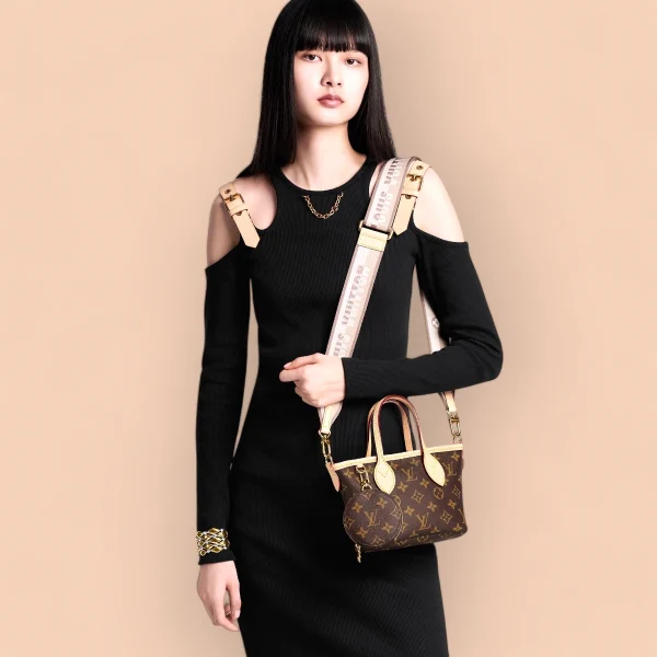LV Neverfull Monogram 雙手柄 斜挎大肩帶 BB包 -M46705：圖片 11