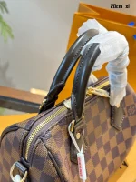 LV Speedy Bandoulière 20 棋盤 波士頓 旅行斜挎包包-N40489：圖片 7