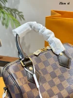 LV Speedy Bandoulière 20 棋盤 波士頓 旅行斜挎包包-N40489：圖片 9