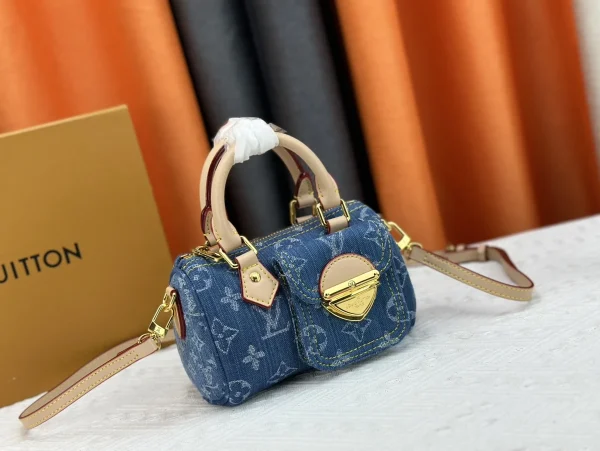 LV Remix Nano Speedy 牛仔斜揹包-M82950：圖片 6