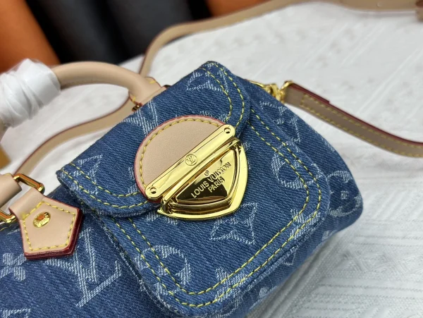 LV Remix Nano Speedy 牛仔斜揹包-M82950：圖片 11