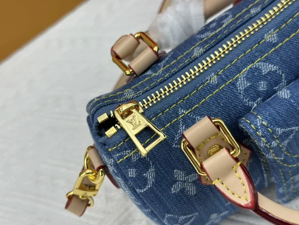 LV Remix Nano Speedy 牛仔斜揹包-M82950：圖片 12