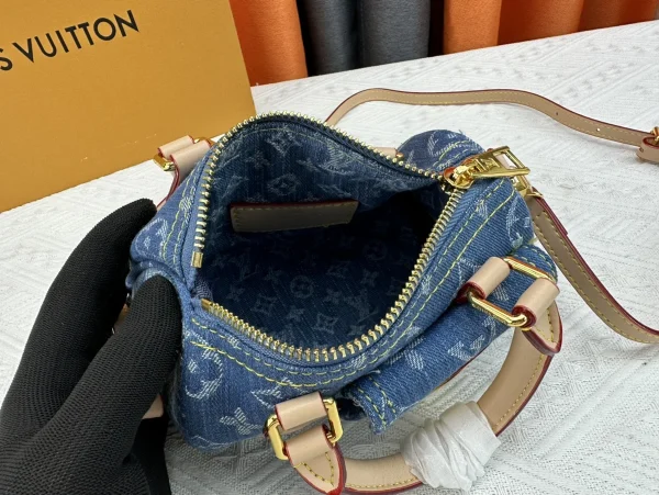 LV Remix Nano Speedy 牛仔斜揹包-M82950：圖片 10