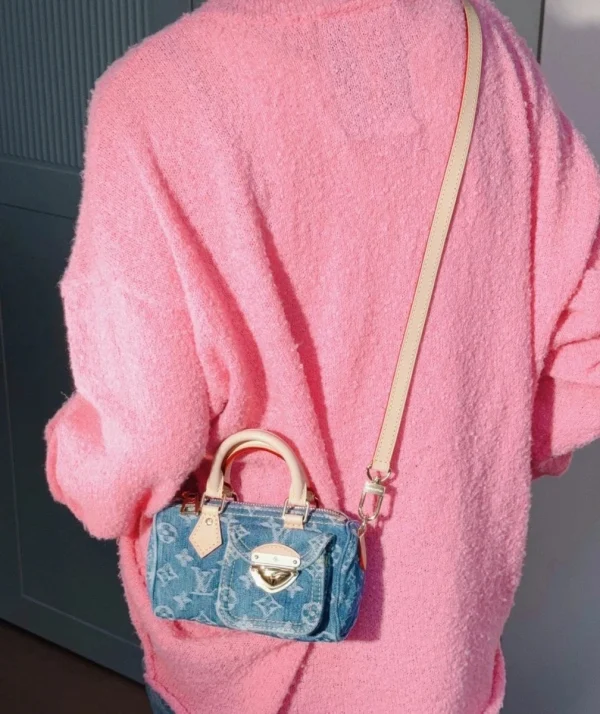 LV Remix Nano Speedy 牛仔斜揹包-M82950：圖片 4
