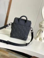 LV Nano Steamer 男士黑色壓花斜揹包-M82772：圖片 4