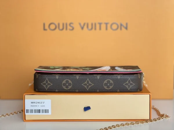LV Félicie Pochette 冬季系列印花 鏈條單肩拉鏈錢包-M82627：圖片 5
