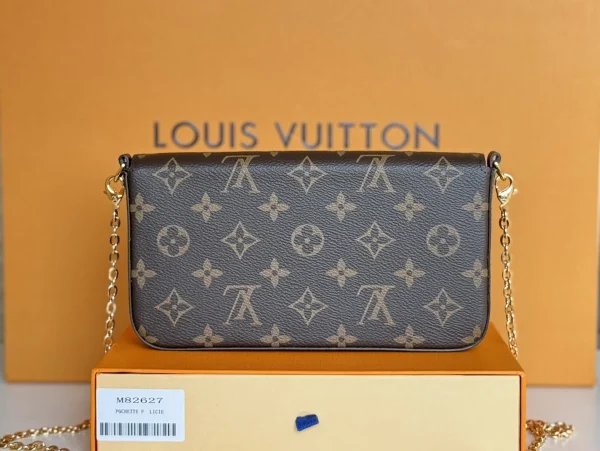 LV Félicie Pochette 冬季系列印花 鏈條單肩拉鏈錢包-M82627：圖片 4