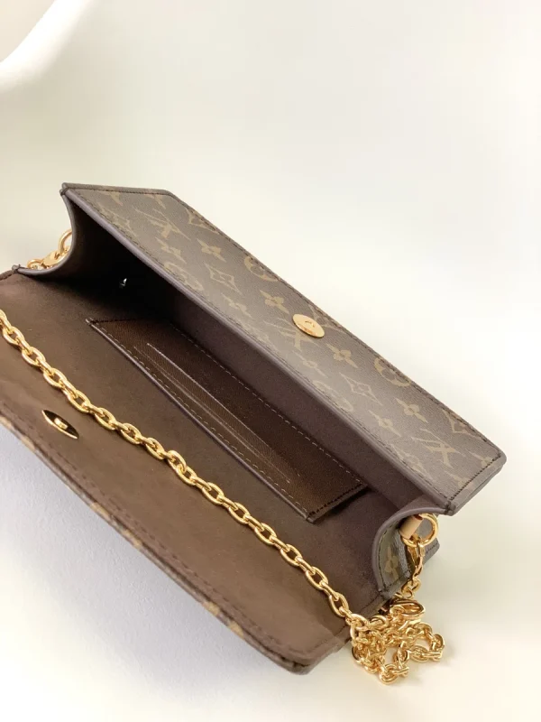 LV Wallet On Chain Lily Monogram 鏈帶錢包包包-M82509：圖片 8