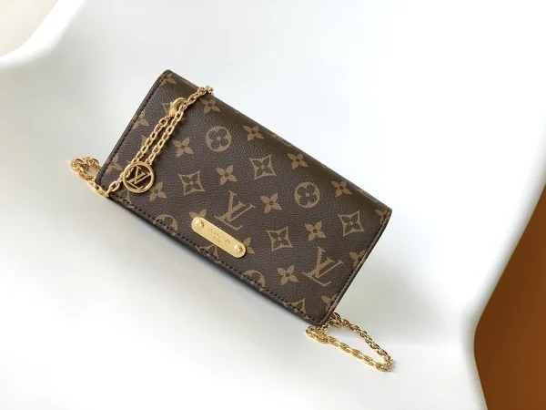 LV Wallet On Chain Lily Monogram 鏈帶錢包包包-M82509：圖片 2