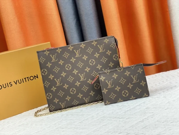 LV Toiletry Pouch On Chain Monogram 手拿包-M81412：圖片 5