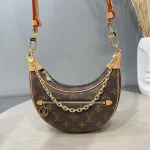 LV Loop Monogram 月亮包 鏈條包包-M81098：圖片 3