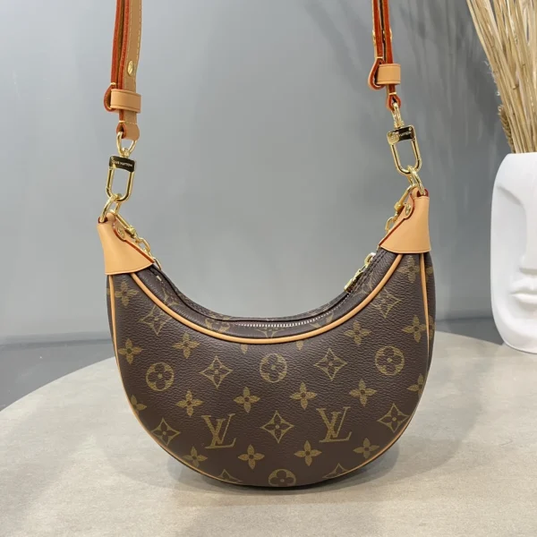 LV Loop Monogram 月亮包 鏈條包包-M81098：圖片 2