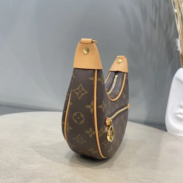 LV Loop Monogram 月亮包 鏈條包包-M81098：圖片 4