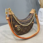 LV Loop Monogram 月亮包 鏈條包包-M81098：圖片 5