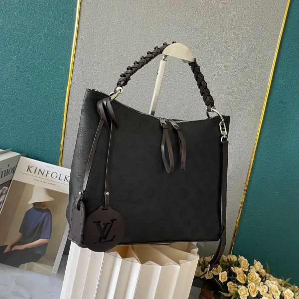 LV Beaubourg Hobo MM Mahina手提包包-M56073：圖片 6