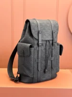 LV Christopher MM 中號牛皮男士壓花背包-M55699：圖片 3